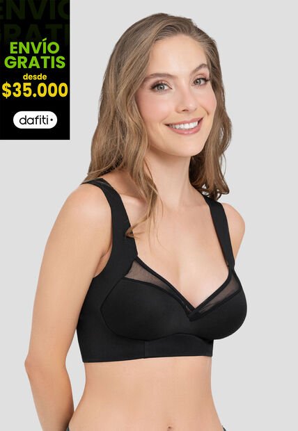 Brasier Mujer Negro Fi 104686