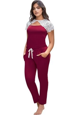 Camisa Pijama Adulto Vinotinto Fi 83267 Formas Intimas