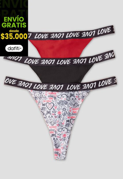 Brasilera Paq X3 Mujer Multicolor Fi 103811