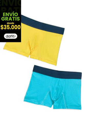 Bóxer Paq X2 Infantil Azul FI 32600 Formas Intimas