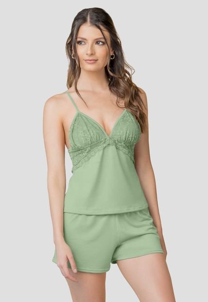 Pijama Mujer Verde FI 100876