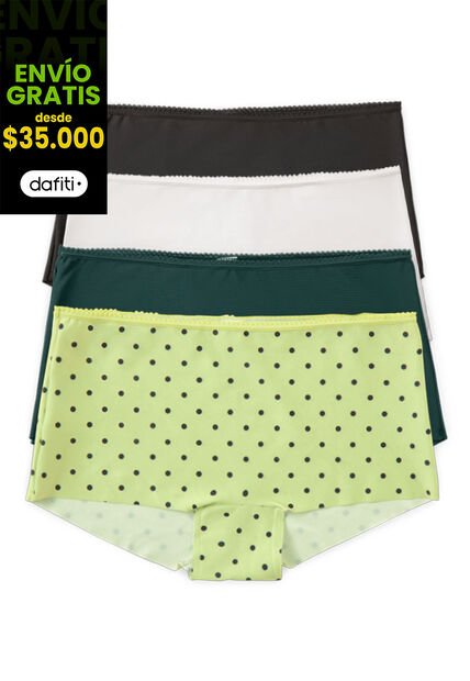 Cachetero Paq X4 Mujer Multicolor Fi 6965