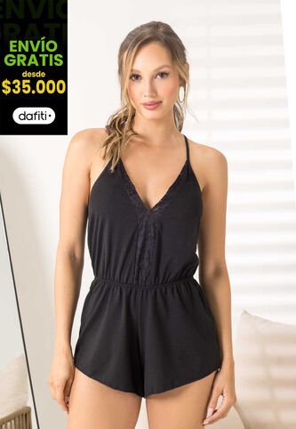 Enterizo Corto Negro FI 985 Formas Intimas