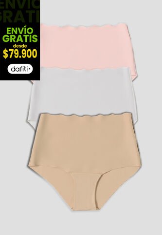 Cachetero Paq X3 Mujer Rosa FI 5534 Formas Intimas