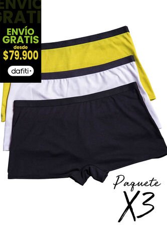 Cachetero Paq X3 Mujer Multicolor FI 88260 Formas Intimas
