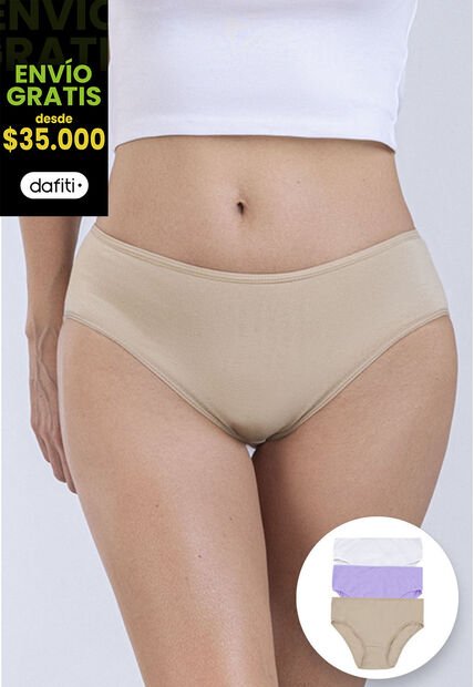 Panty Paq X3 Mujer Caramelo FI 96572