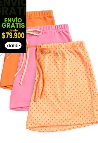 Short Paq X3 Mujer Multicolor FI 76308 Formas Intimas