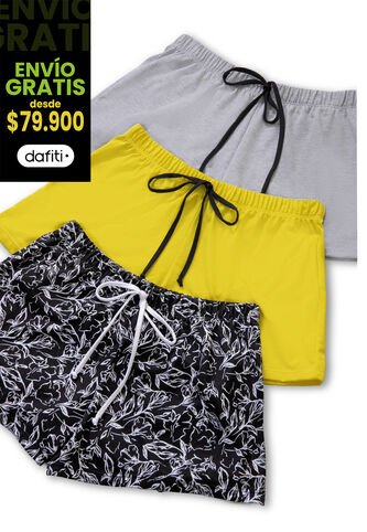 Short Paq X3 Mujer Multicolor FI 33583 Formas Intimas