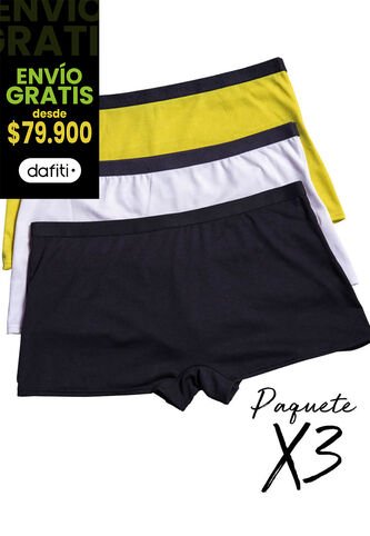 Cachetero Paq X3 Mujer Multicolor FI 88260 Formas Intimas