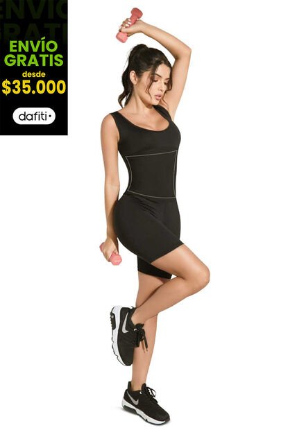 Enterizo Corto Mujer Negro FI 5400