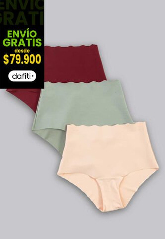 Cachetero Paq X3 Mujer Multicolor FI 5534 Formas Intimas