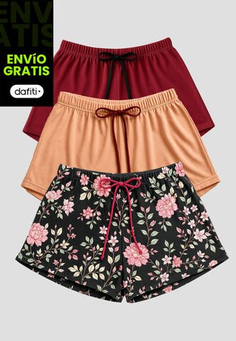 Short Paq X3 Mujer Multicolor Fi 112357 Formas Intimas