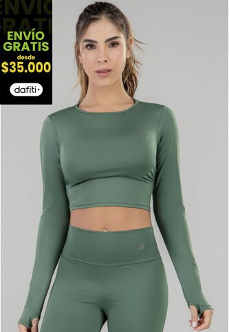 Crop Top Mujer Verde Musgo FI 7762 Formas Intimas