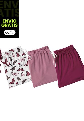 Short Paq X3 Mujer Multicolor Fi 3612 Formas Intimas