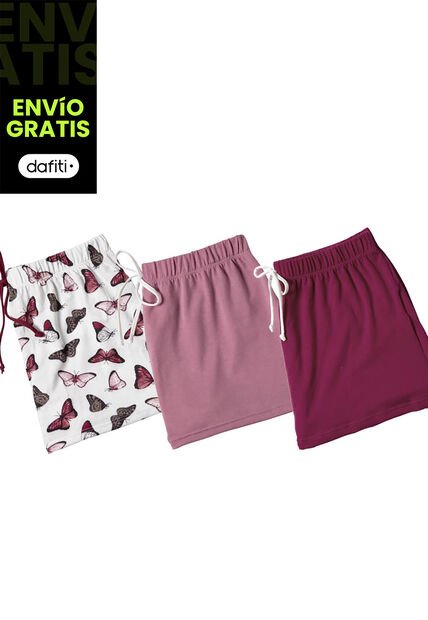 Short Paq X3 Mujer Multicolor Fi 3612