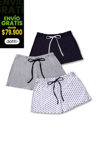 Short Paq X3 Multicolor FI 76308 Formas Intimas