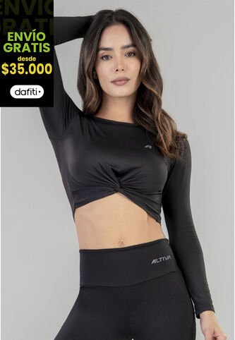 Crop Top Mujer Negro FI 79205 Formas Intimas