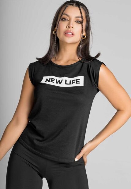 Camisilla Interior Mujer Negro FI 1483