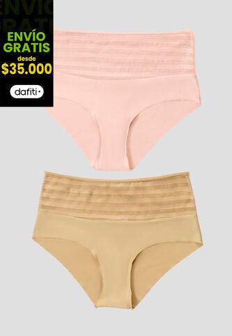 Cachetero Paq X2 Mujer Multicolor FI 4588 Formas Intimas