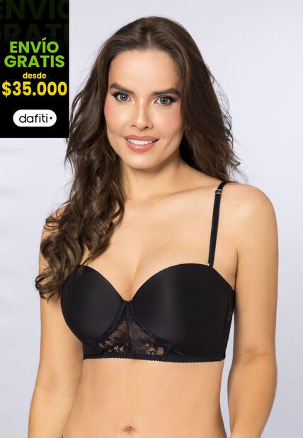Bustier Mujer Negro Fi 110956