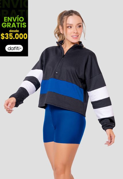 Buzo Mujer Negro Fi 109539