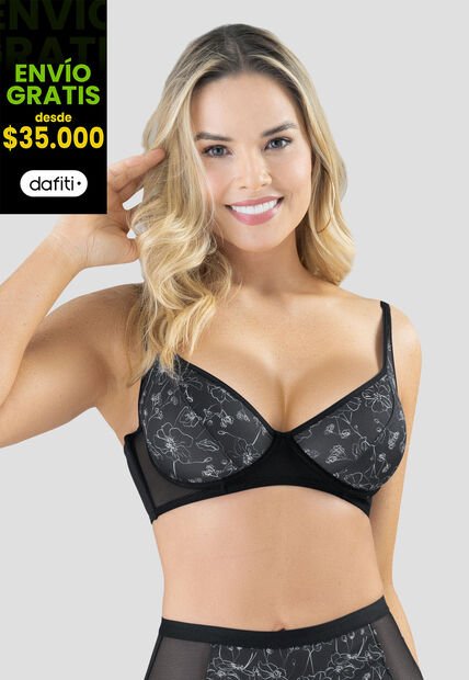 Brasier Mujer Negro Fi 96568