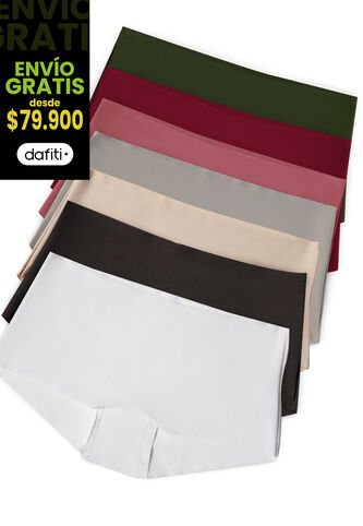 Cachetero Paq X7 Mujer Multicolor FI 3768 Formas Intimas