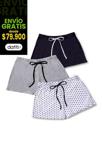 Short Paq X3 Multicolor FI 76308 Formas Intimas