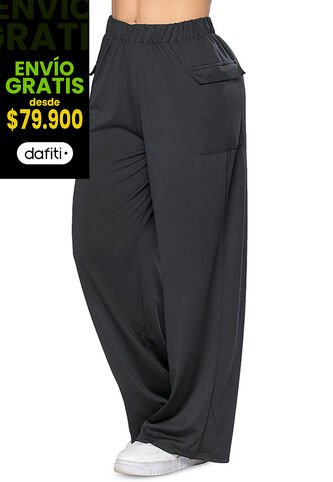 Pantalón Sudadera Mujer Negro FI 7338 Formas Intimas