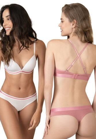 Brasier Paq X2 Para Mujer Multicolor FI Formas Intimas