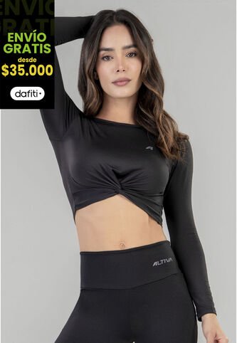 Crop Top Mujer Negro FI 79205 Formas Intimas