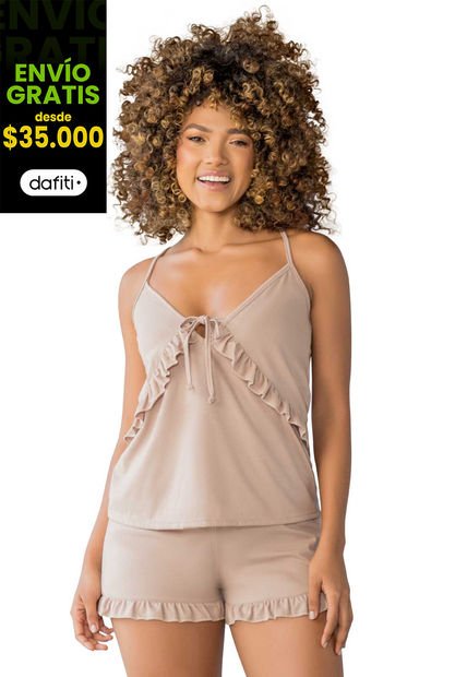 Pijama Mujer Beige FI 100613