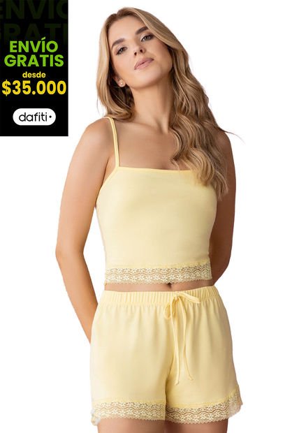 Pijama Mujer Amarillo FI 102551