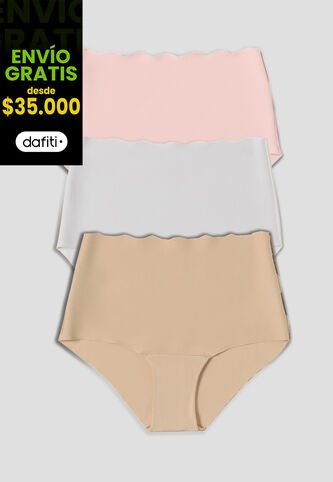 Cachetero Paq X3 Mujer Rosa FI 5534 Formas Intimas