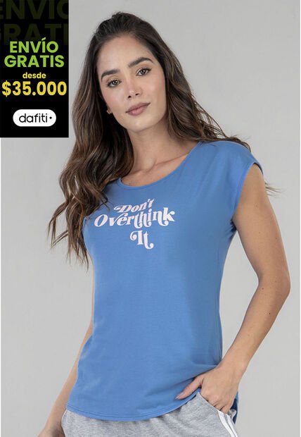 Camiseta Mujer Mora Azul FI 92714