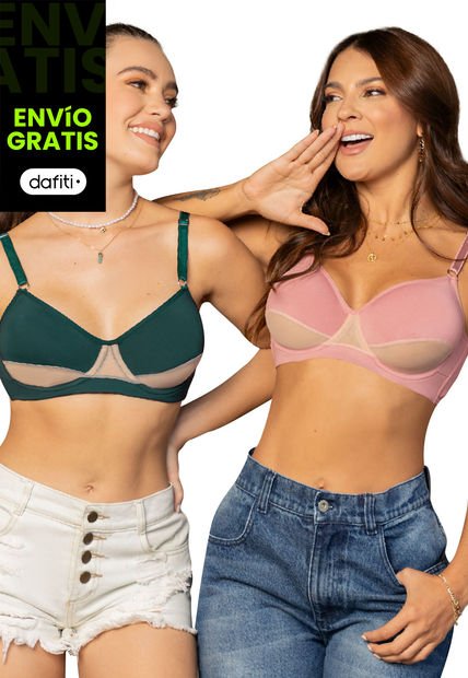 Brasier Paq X2 Mujer Multicolor FI 1917