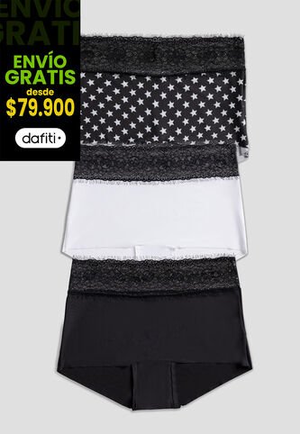 Cachetero Paq X3 Mujer Multicolor FI 100947 Formas Intimas