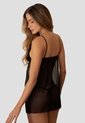 Baby Doll Vestido Mujer Negro Fi 115486 de Formas Intimas