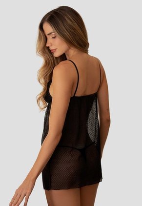 Baby Doll Vestido Mujer Negro Fi 115486
