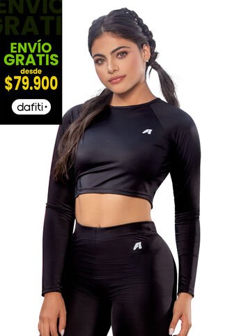 Crop Top Mujer Negro FI 86997 Formas Intimas