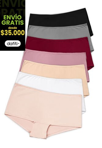 Cachetero Paq X7 Mujer Multicolor FI 16971 Formas Intimas