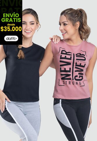 Camiseta Paq X2 Mujer Bicolor FI 89803 Formas Intimas