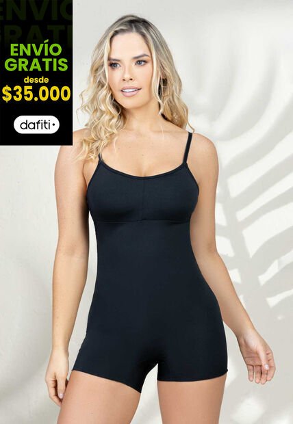 Enterizo Corto Mujer Negro FI 504