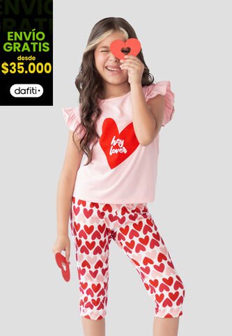 Pijama Infantil Femenino Multicolor Fi 106735 Formas Intimas