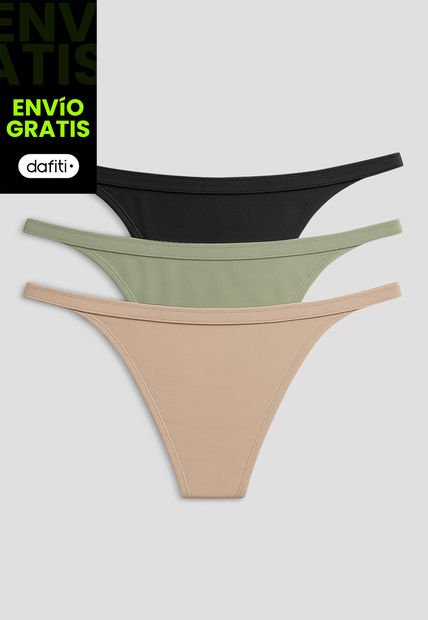 Brasilera Paq X3 Mujer Multicolor Fi 102349