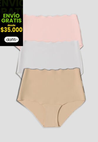 Cachetero Paq X3 Mujer Rosa FI 5534 Formas Intimas