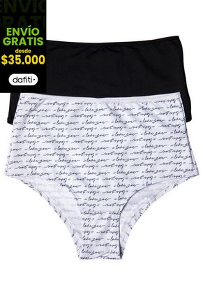 Cachetero Paq X2 Mujer Blanco-Negro FI 32778