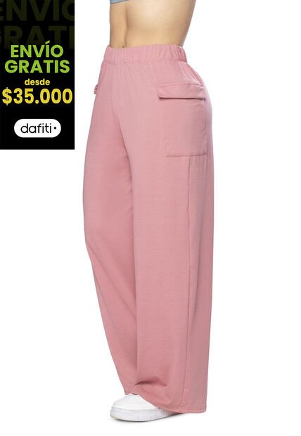 Pantalón Sudadera Mujer Rosa FI 7338
