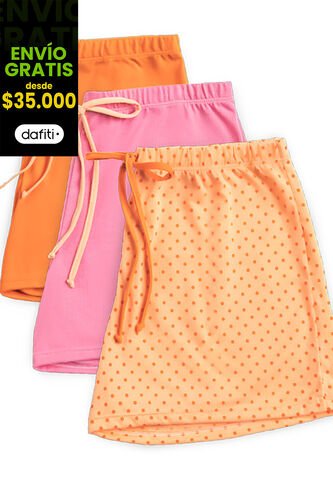 Short Paq X3 Mujer Multicolor FI 76308 Formas Intimas