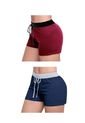 Short Paq X2 Para Mujer Vino/Azul Navy FI de Formas Intimas